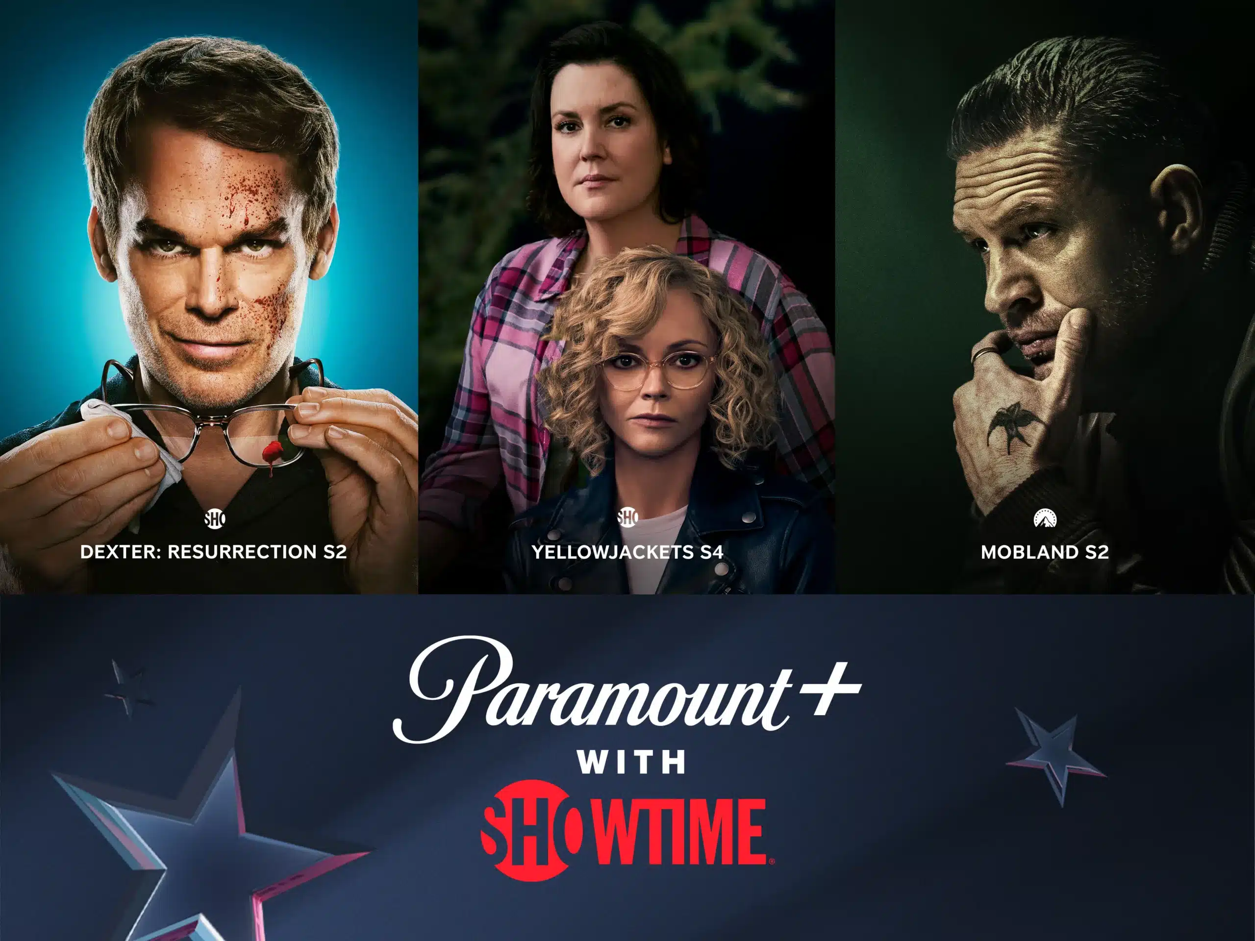 Paramount Plus with Showtime images of featured fall programs.